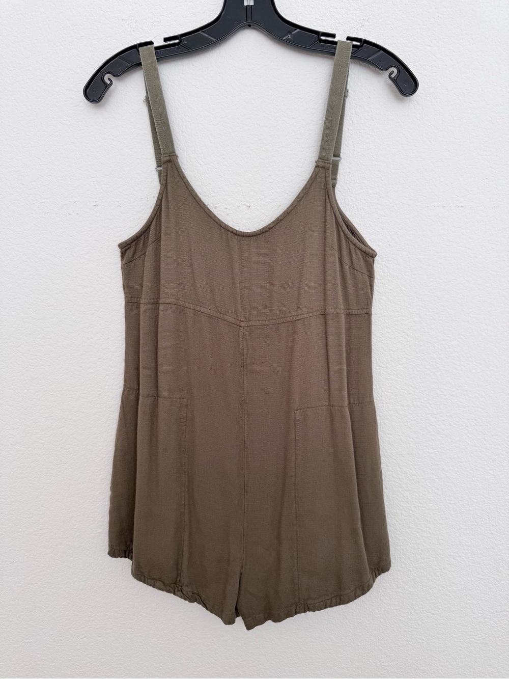 RVCA Olive Green Sleeveless Romper Top